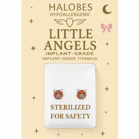 Sterilized Titanium Earrings • Implant-Grade Bear Earrings