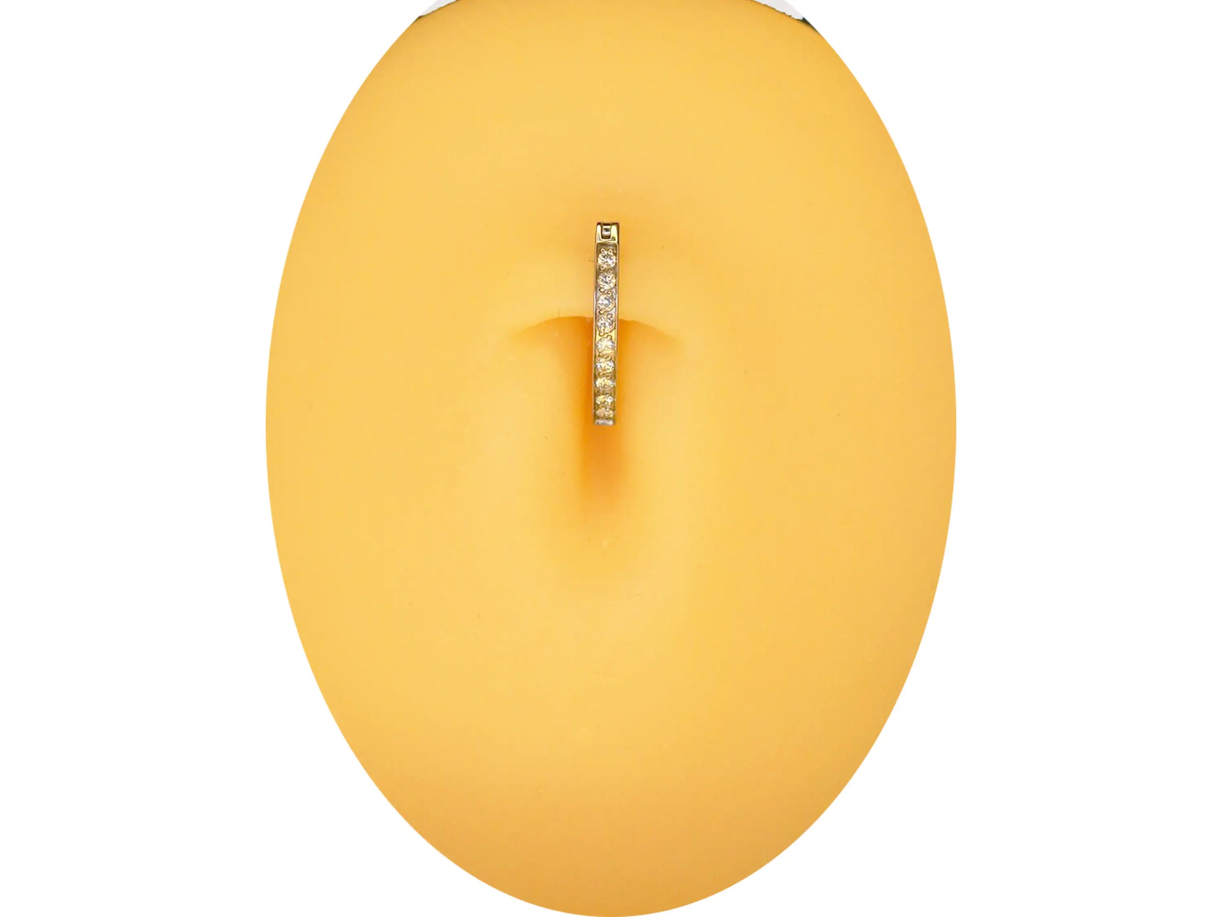 Titanium clicker belly ring 14g from Body Clickers Body Jewelry, showing a sleek, curved belly piercing jewelry with a smooth finish.