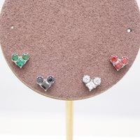 Implant Grade Titanium CZ Heart Flatback Piercing- Internally Threaded