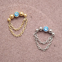 Hidden Helix Chain Titanium Flatback 18g, 16g, 14g