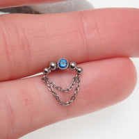 Hidden Helix Chain Titanium Flatback 18g, 16g, 14g