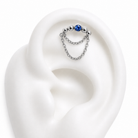 Hidden Helix Chain Titanium Flatback 18g, 16g, 14g