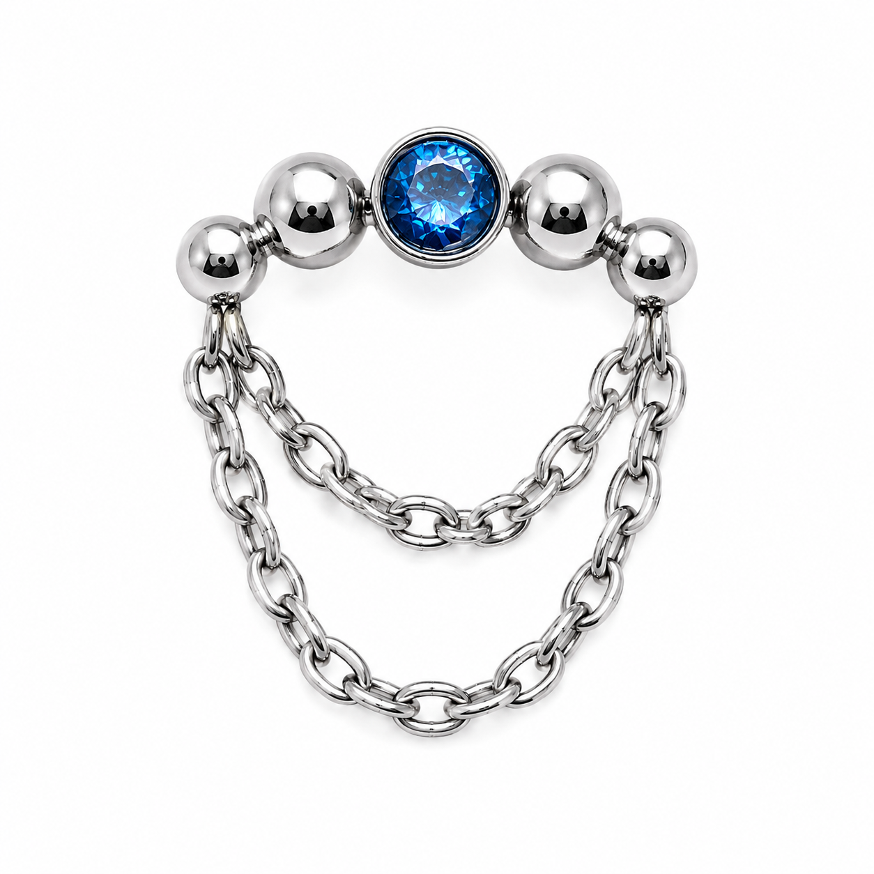 Hidden Helix Chain Titanium Flatback 18g, 16g, 14g