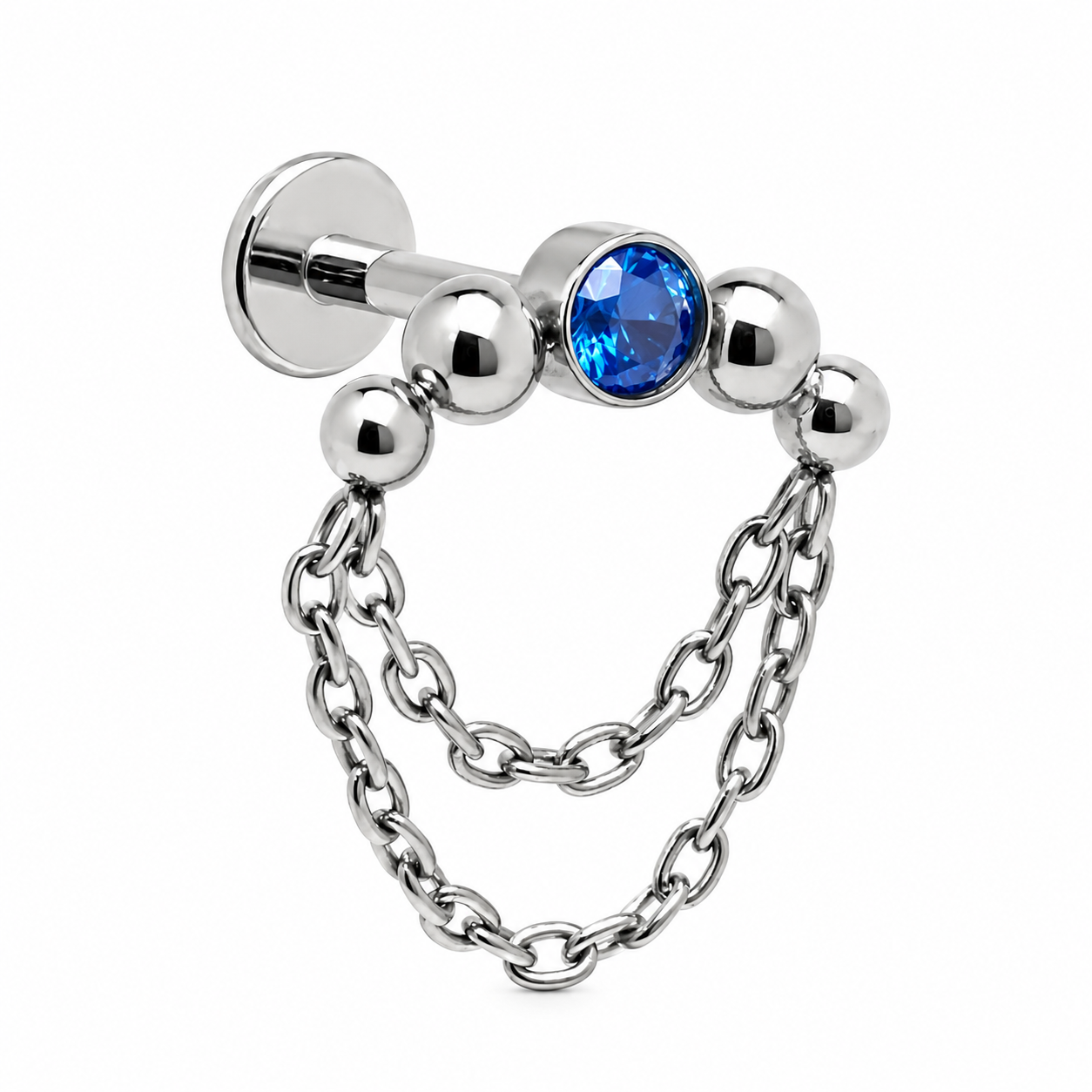 Hidden Helix Chain Titanium Flatback 18g, 16g, 14g