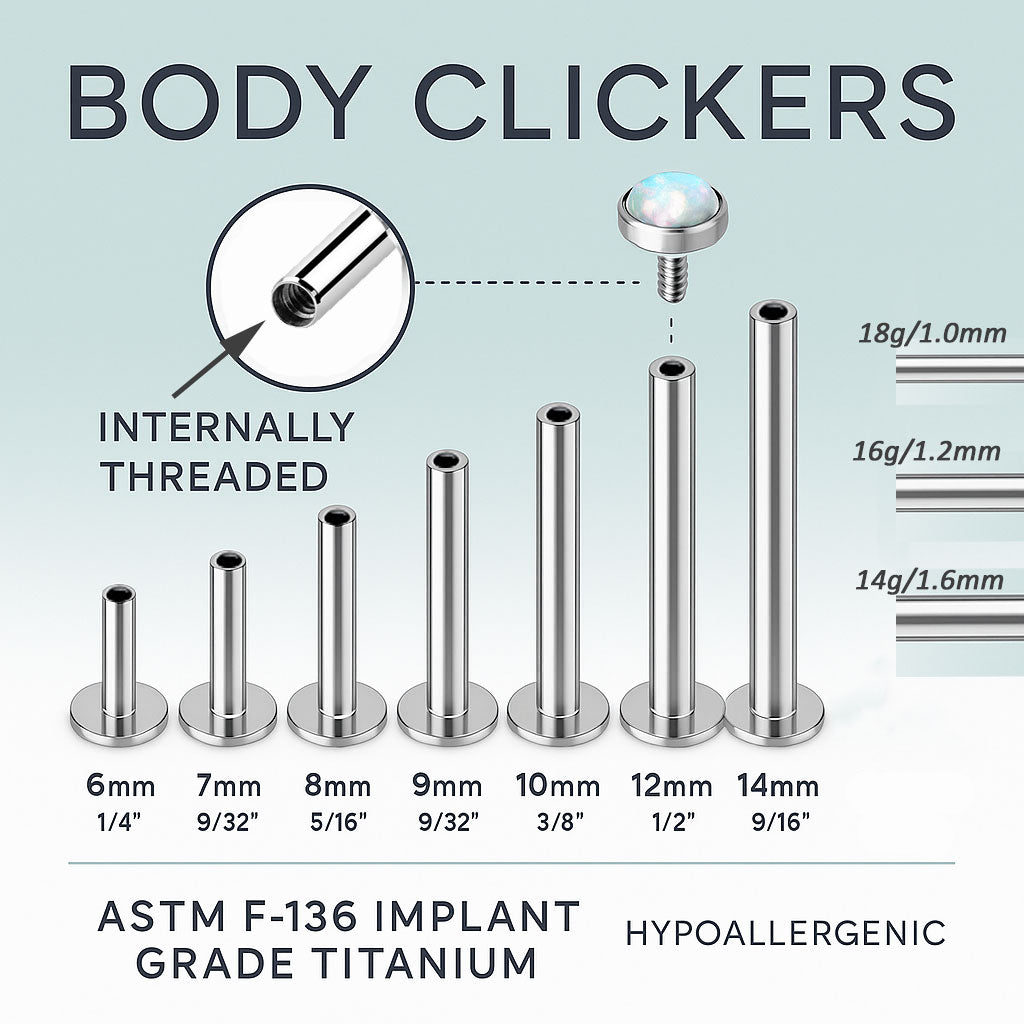 Moss agate pvd Gold Sun flatback Implant Titanium