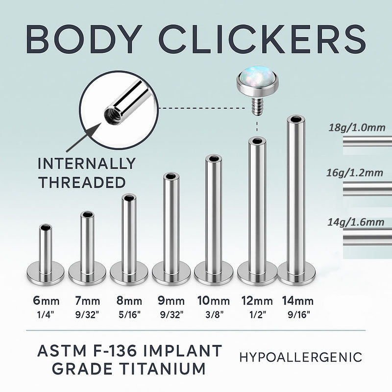 Moss agate pvd Gold Sun flatback Implant Titanium