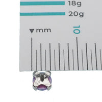 Lavender opal titanium horseshoe piercing in 16g and 14g from Body Clickers, showcasing a stylish body jewelry design.