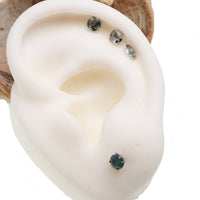 Moss agate 4mm, 3mm, & 2.5mm natural stone & flatback