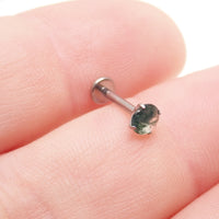 Moss agate 4mm, 3mm, & 2.5mm natural stone & flatback