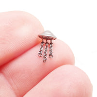 Internally Threaded UFO Titanium Flatback Piercing - Body Clickers Body Jewelry