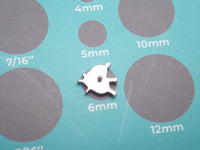 Titanium flatback nailed heart implant piercing by Body Clickers, 18g 6mm internally threaded for body jewelry.