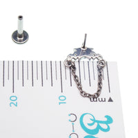 Star Opal Chain Helix Titanium Flatback Piercing - 20g, 18g, 16g, 14g - Body Clickers Body Jewelry