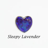 Opal Heart Dermal Top by Body Clickers, 14g (1.2mm thread), featuring a pink opal heart design for dermal piercings.