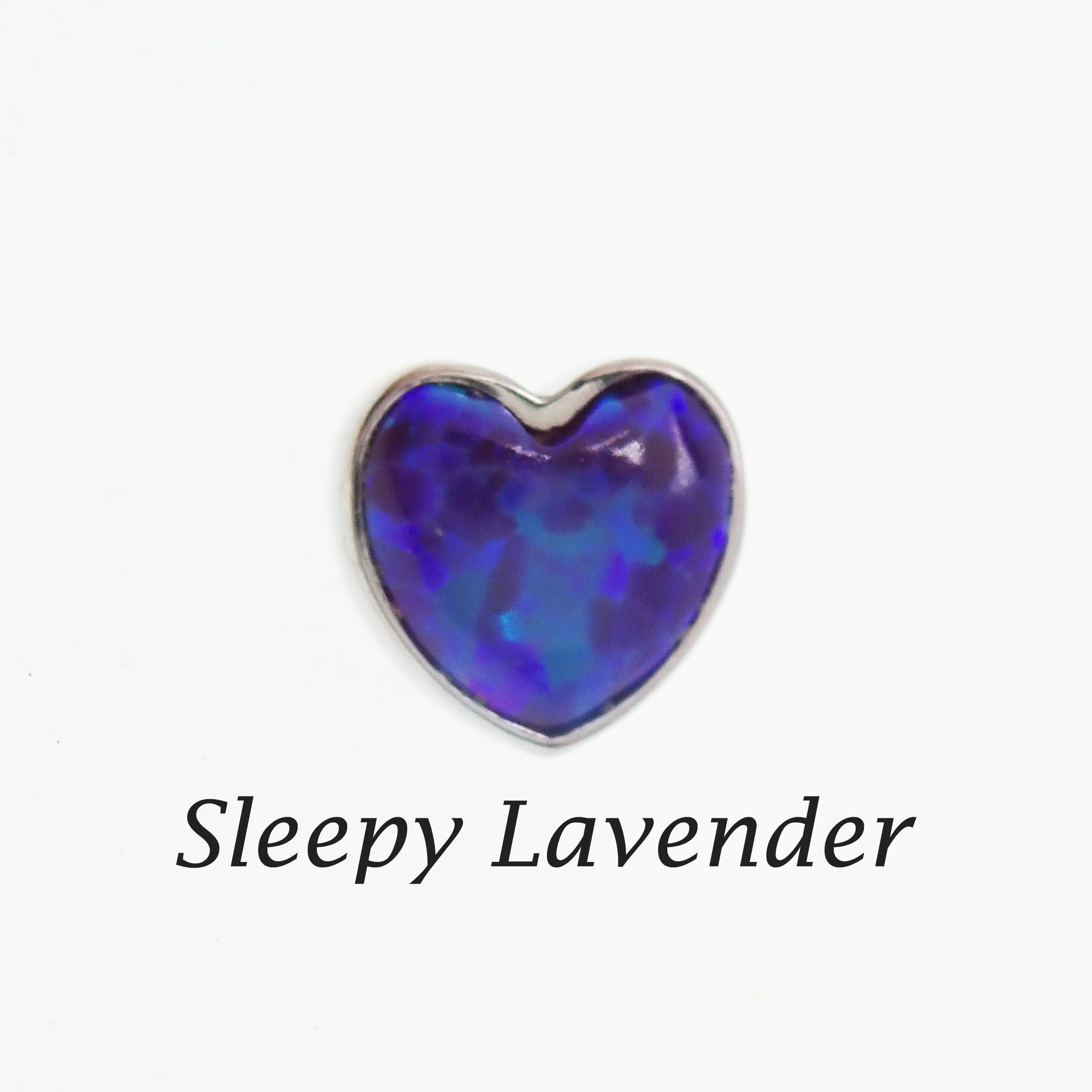 Opal Heart Dermal Top by Body Clickers, 14g (1.2mm thread), featuring a pink opal heart design for dermal piercings.