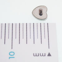 Opal Heart Dermal Top by Body Clickers in angel skin, 14g (1.2mm thread), with a polished heart-shaped opal design.