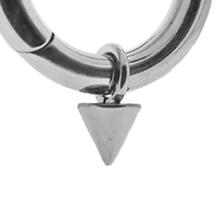 Titanium 4mm spike charm attachment from Body Clickers for 10g hoops, featuring a sleek, pointed design.