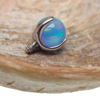 Blue Jelly Opal nipple jewelry by Body Clickers in 12g and 12mm size, featuring a vibrant blue jelly opal design.