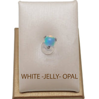Purple jelly opal nipple jewelry in 12g size from Body Clickers Body Jewelry, featuring a vibrant, glossy design.