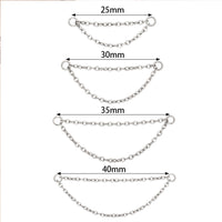 Double titanium add-on piercing chain from Body Clickers Body Jewelry, featuring sleek, durable jewelry for enhanced body piercing style.