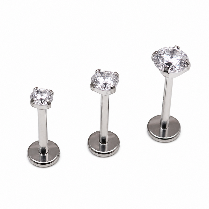 push fit cz crystal flatbacks piercing