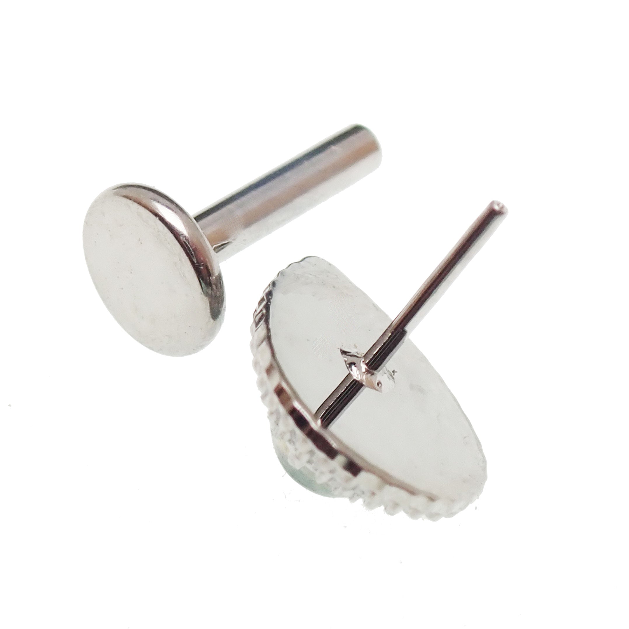 Titanium push-fit teardrop piercing with moss agate, garnet, or moonstone, showing a single stud jewelry piece for body piercing.