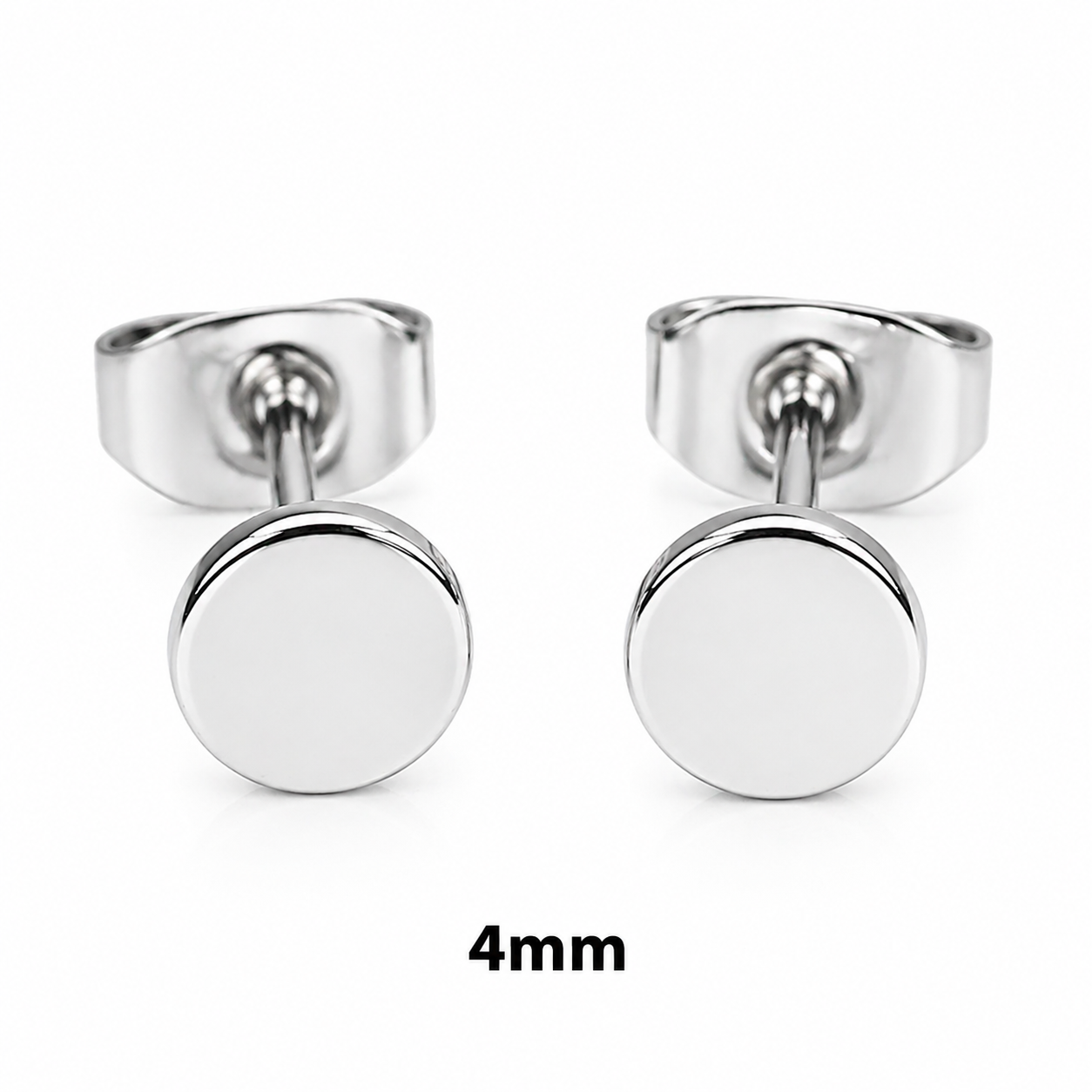 Pair of Body Clickers implant titanium slim disc earrings in 20g, featuring 3mm discs for body jewelry piercing.