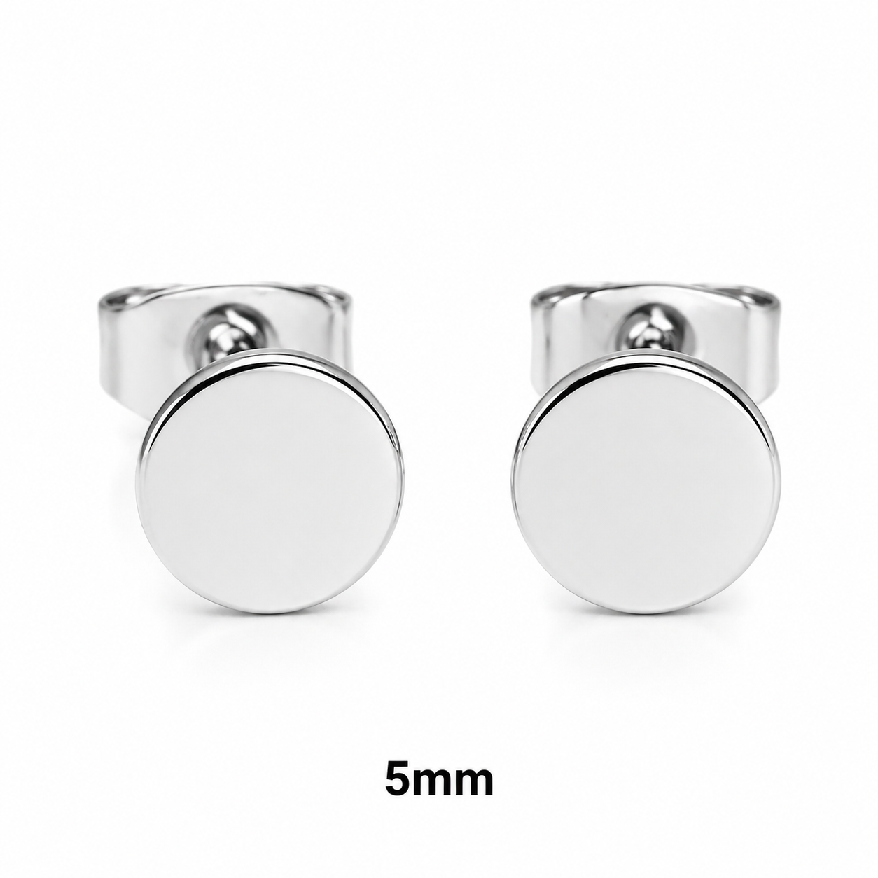 Pair of Body Clickers 20g implant titanium slim disc earrings for body jewelry, featuring sleek 3mm discs.