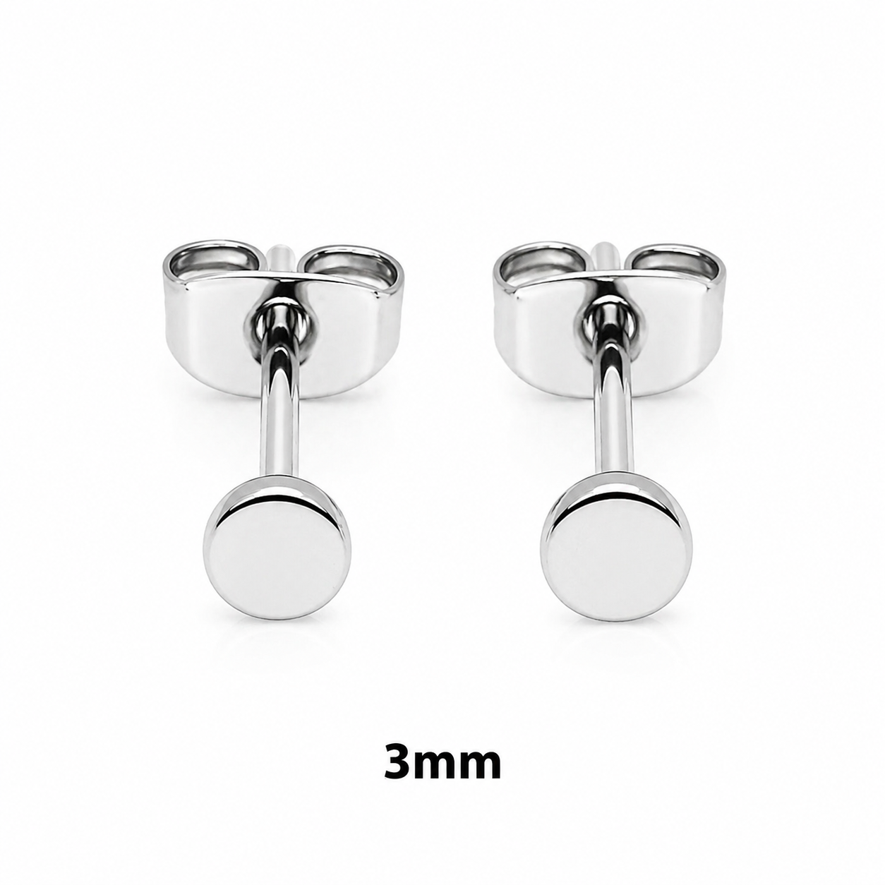 Pair of Body Clickers 20g implant titanium slim disc earrings for body jewelry, featuring a sleek 3mm disc design.