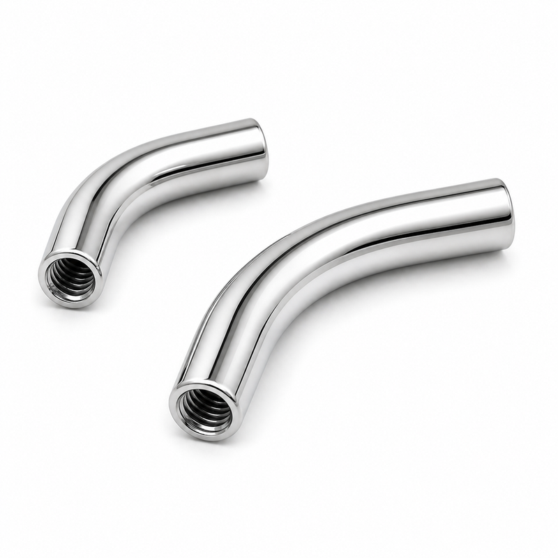 Internally threaded titanium curved implant body jewelry in 16g gauge from Body Clickers, showing the 5mm curved design.