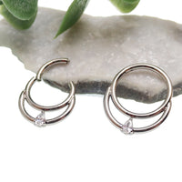 16g Body Clickers double clicker body jewelry with 8mm and 10mm double clicker design, made by Body Clickers Body Jewelry
