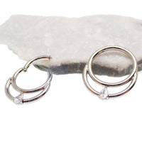 16g double clicker body jewelry with 8mm and 10mm double clicker design, from Body Clickers Body Jewelry, showcasing polished metal.