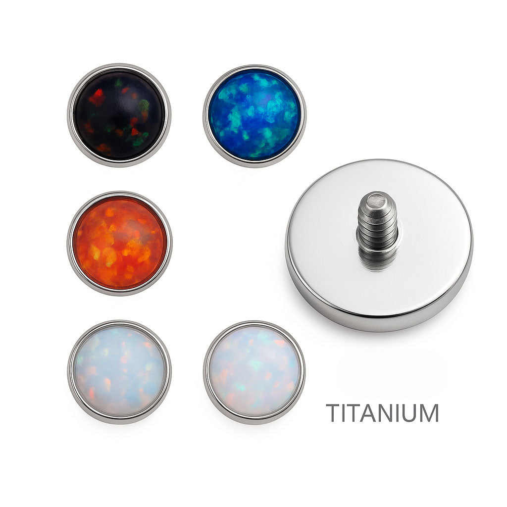 8mm Body Clickers dermal, belly, or tongue topper attachment in 14g gauge for dermal piercings and body jewelry.