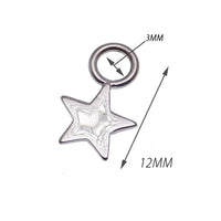 Titanium add-on charms for up to 10g clicker, Body Clickers Body Jewelry, featuring bat design on shiny metallic surface