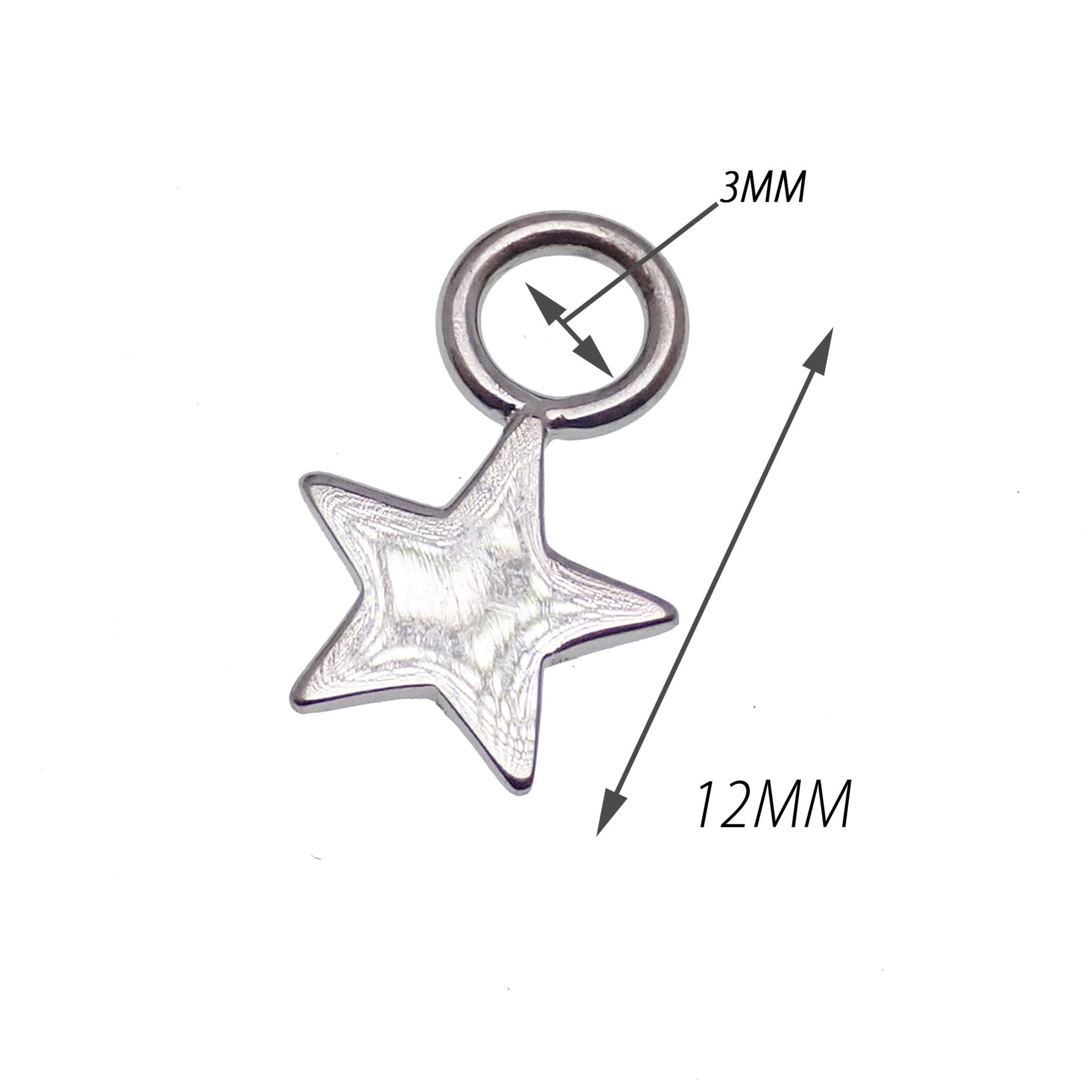 Titanium add-on charms for up to 10g clicker, Body Clickers Body Jewelry, featuring bat design on shiny metallic surface