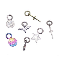 Titanium add-on charm for body clicker jewelry, fits up to 10g, designed for body clickers body jewelry accessories.