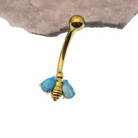 Titanium butterfly navel belly ring by Body Clickers Body Jewelry, 14g belly piercing with butterfly design.