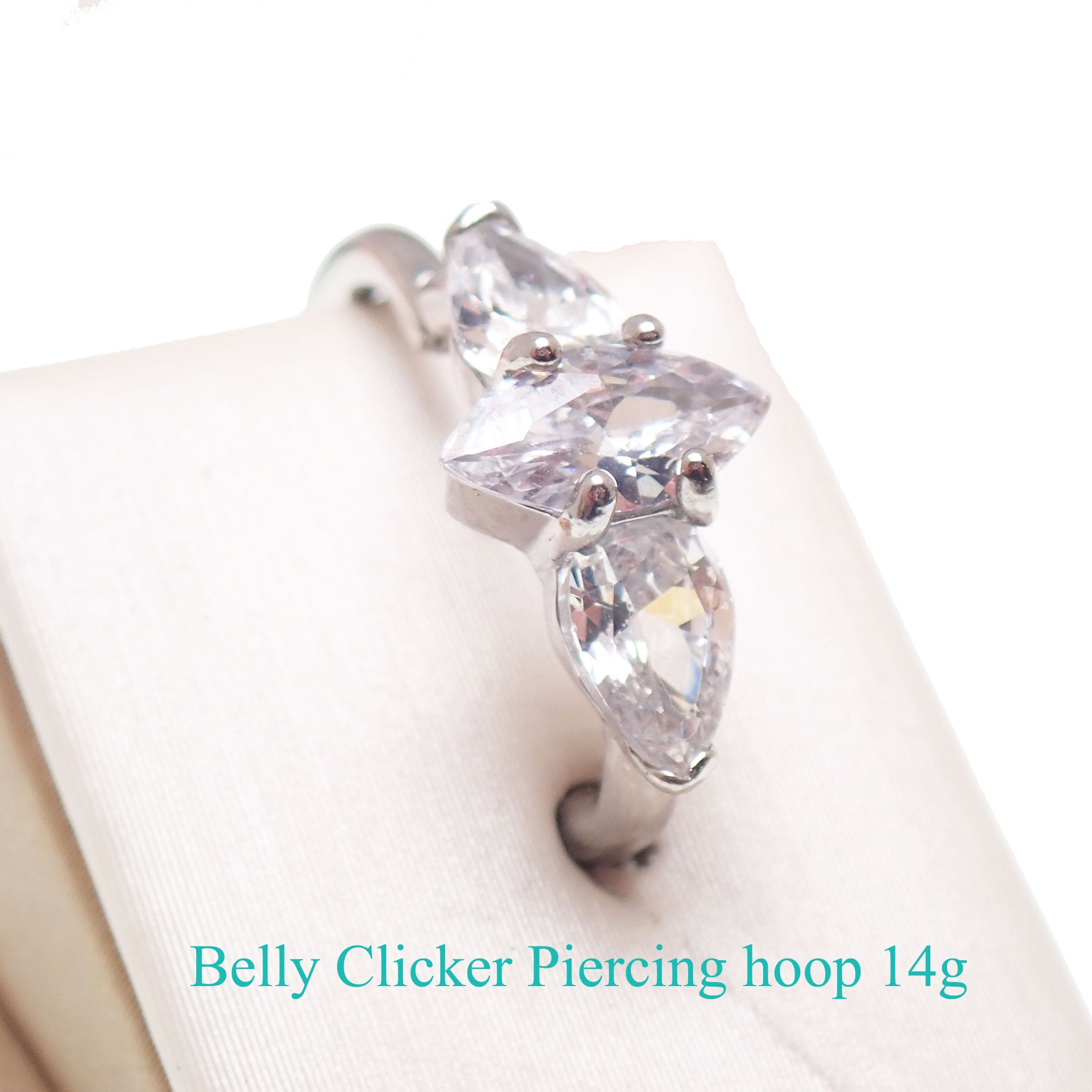 Surgical steel belly clicker hoop in 14g, 10mm diameter, body jewelry featuring a secure clicker closure for belly piercing.