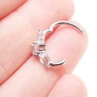 Surgical steel belly clicker hoop, 14g, 10mm, body jewelry, circular belly ring with clicker clasp by Body Clickers Body Jewelry