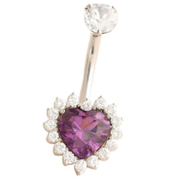 Titanium Heart Belly Ring piercing - Body Clickers Body Jewelry