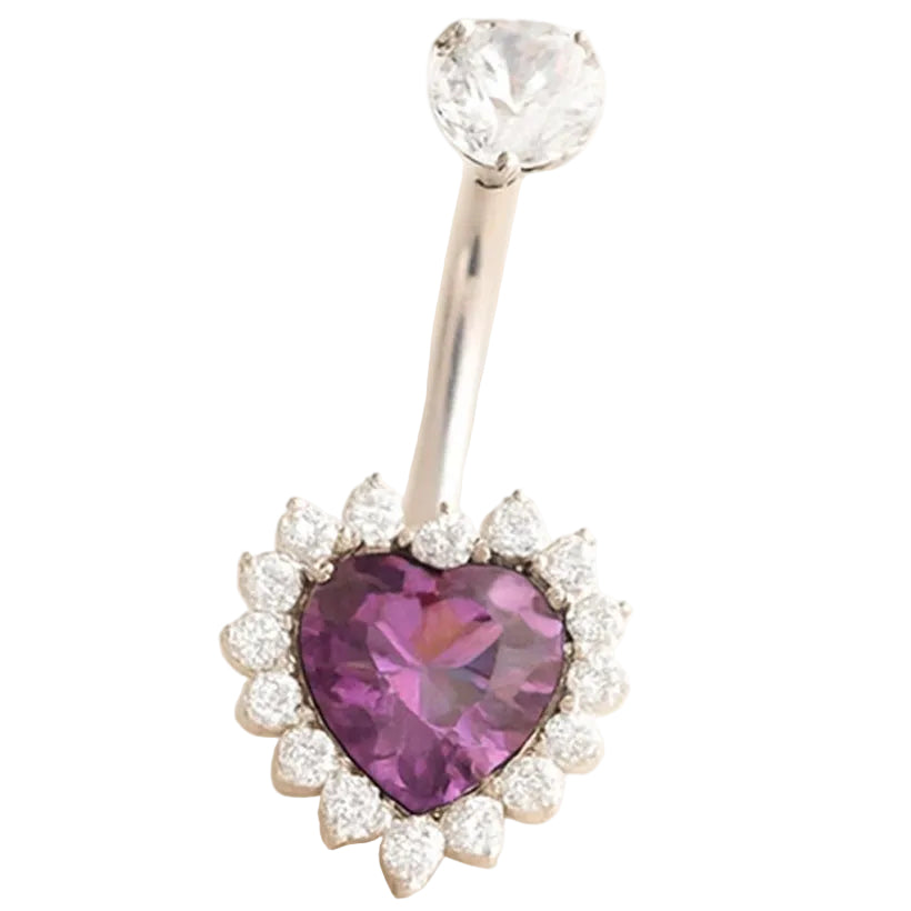 Titanium Heart Belly Ring piercing - Body Clickers Body Jewelry