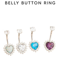 Titanium Heart Belly Ring piercing - Body Clickers Body Jewelry