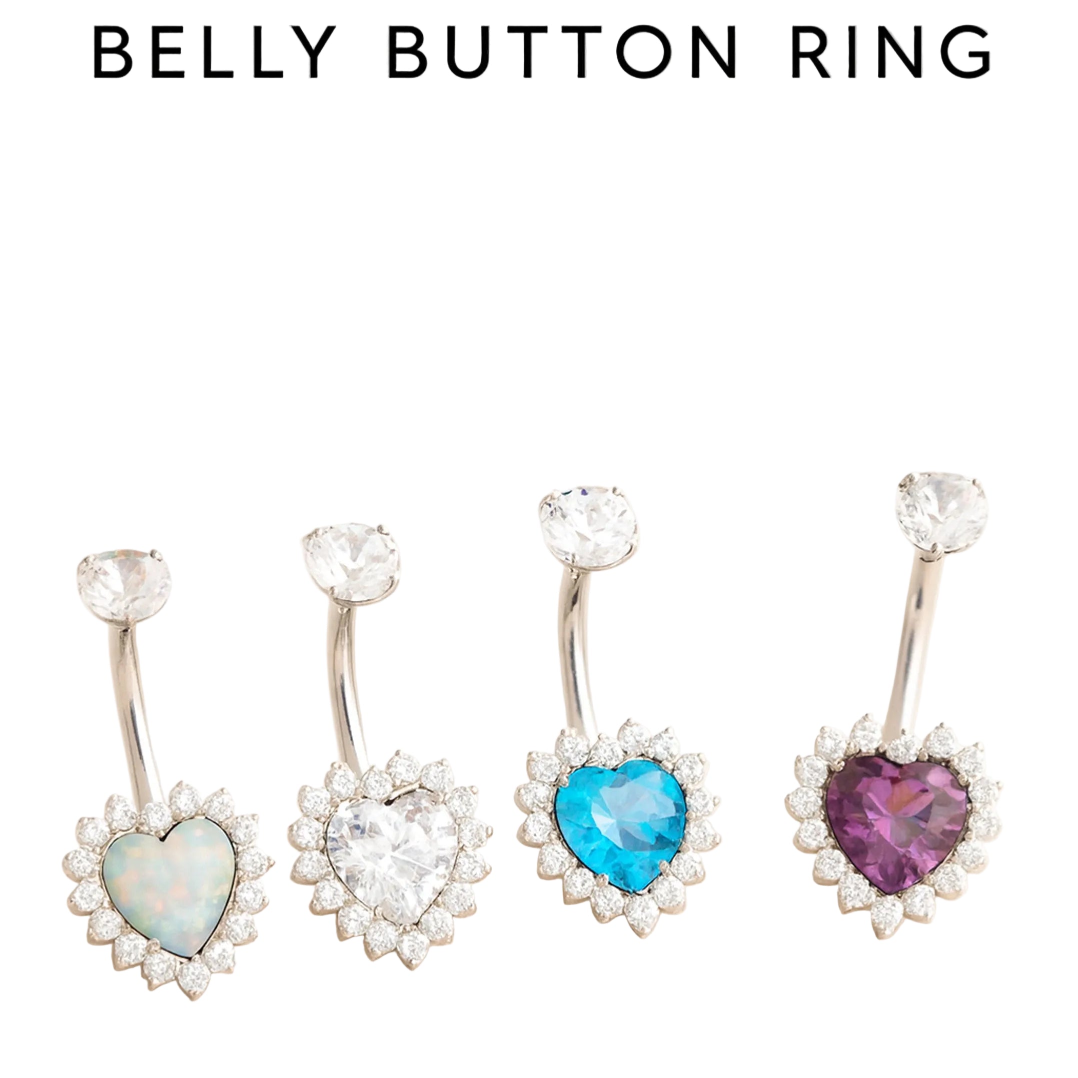 Titanium Heart Belly Ring piercing - Body Clickers Body Jewelry
