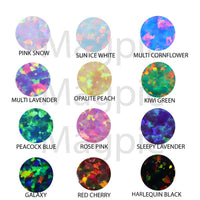 Black fire opal push fit threadless top for body jewelry, implant titanium material, from Body Clickers.