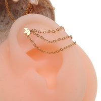 Triple chain add-on charm for ear piercings, PVD titanium connector by Body Clickers Body Jewelry, featuring layered chain design.