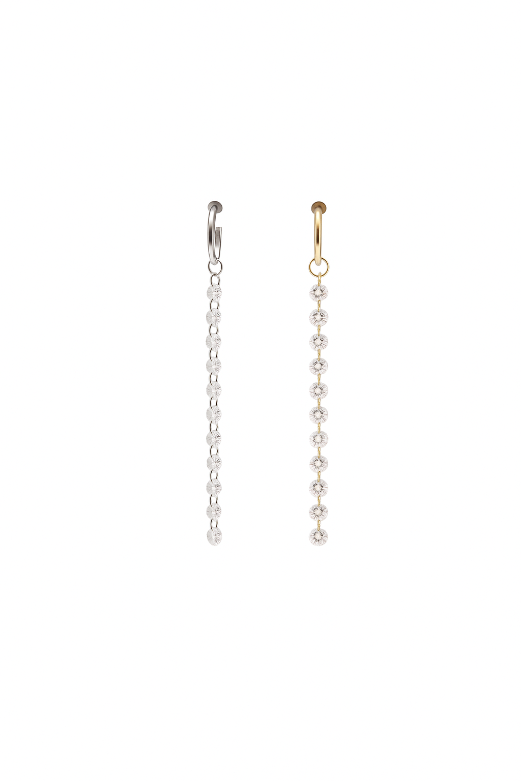 Silver polished titanium CZ charm add-on for 12G body jewelry by Body Clickers, made from implant-grade ASTM F-136 titanium.