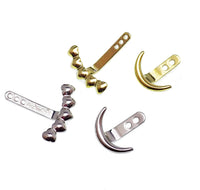 Pair of Body Clickers titanium implant earrings with jacket hangers, showcasing smooth, polished ball design for body jewelry.
