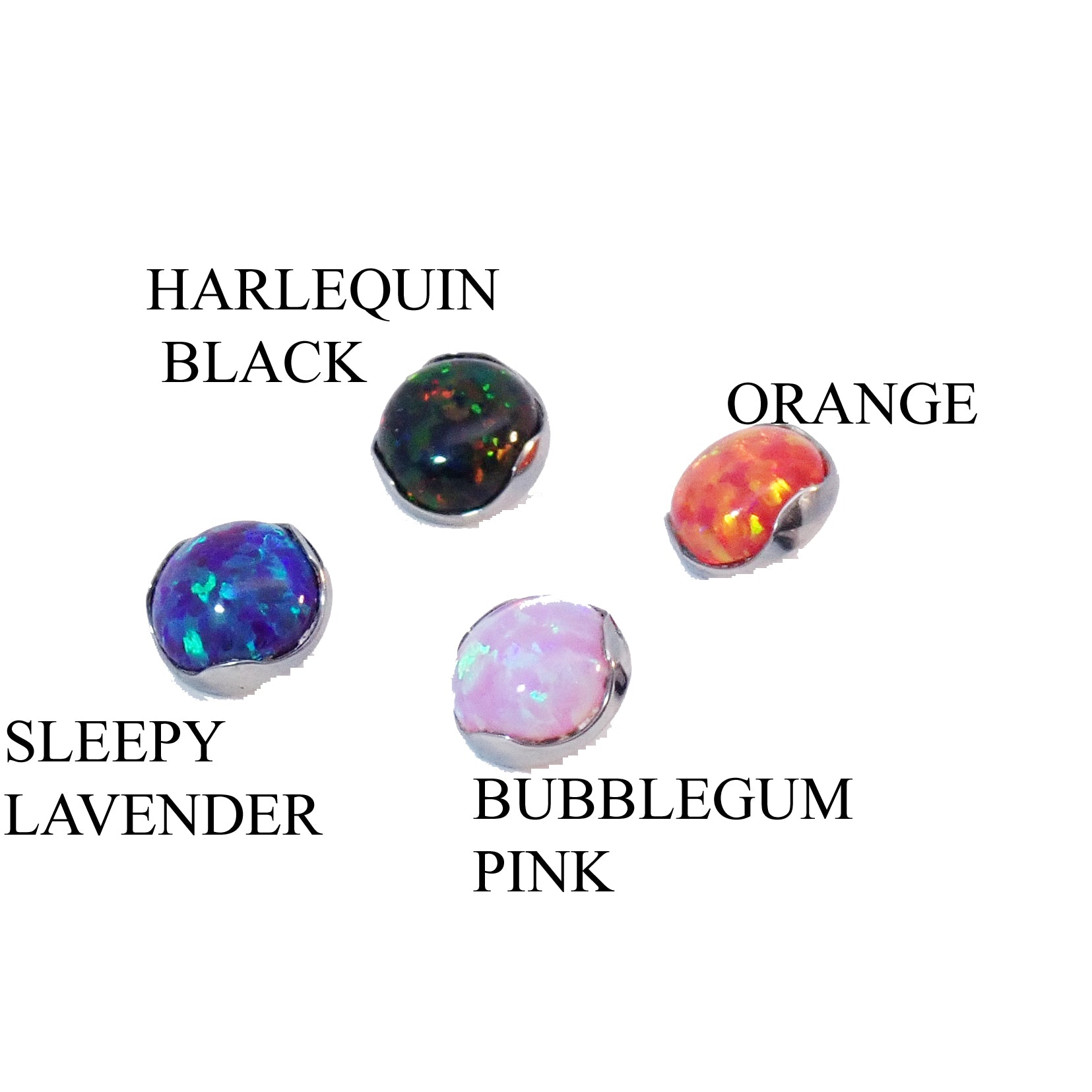 14g titanium tongue or cheek barbell piercing with orange gemstones from Body Clickers Body Jewelry, 12mm length.