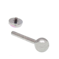 Orange gemstone 14g titanium tongue or cheek barbell piercing with 12mm length from Body Clickers Body Jewelry.