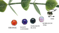 Body Clickers gemstone body jewelry featuring 5mm opal wave bezel set top with 14g 1.2mm threaded design.