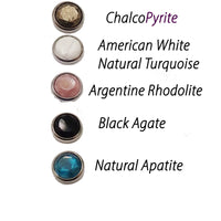 Natural stone 5mm dermal tops by Body Clickers, 14g body jewelry with internally threaded design and natural apatite stones.